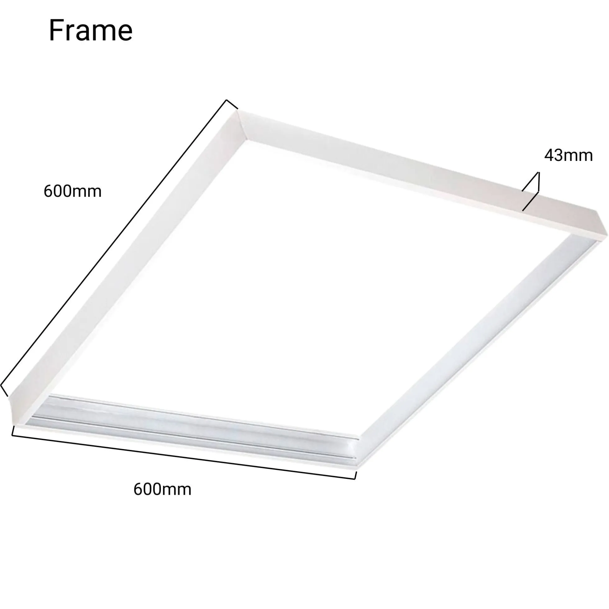 Panel LED de superficie slim 60X60 cm - Driver PHILIPS - 44W - UGR19 - con KIT de montaje