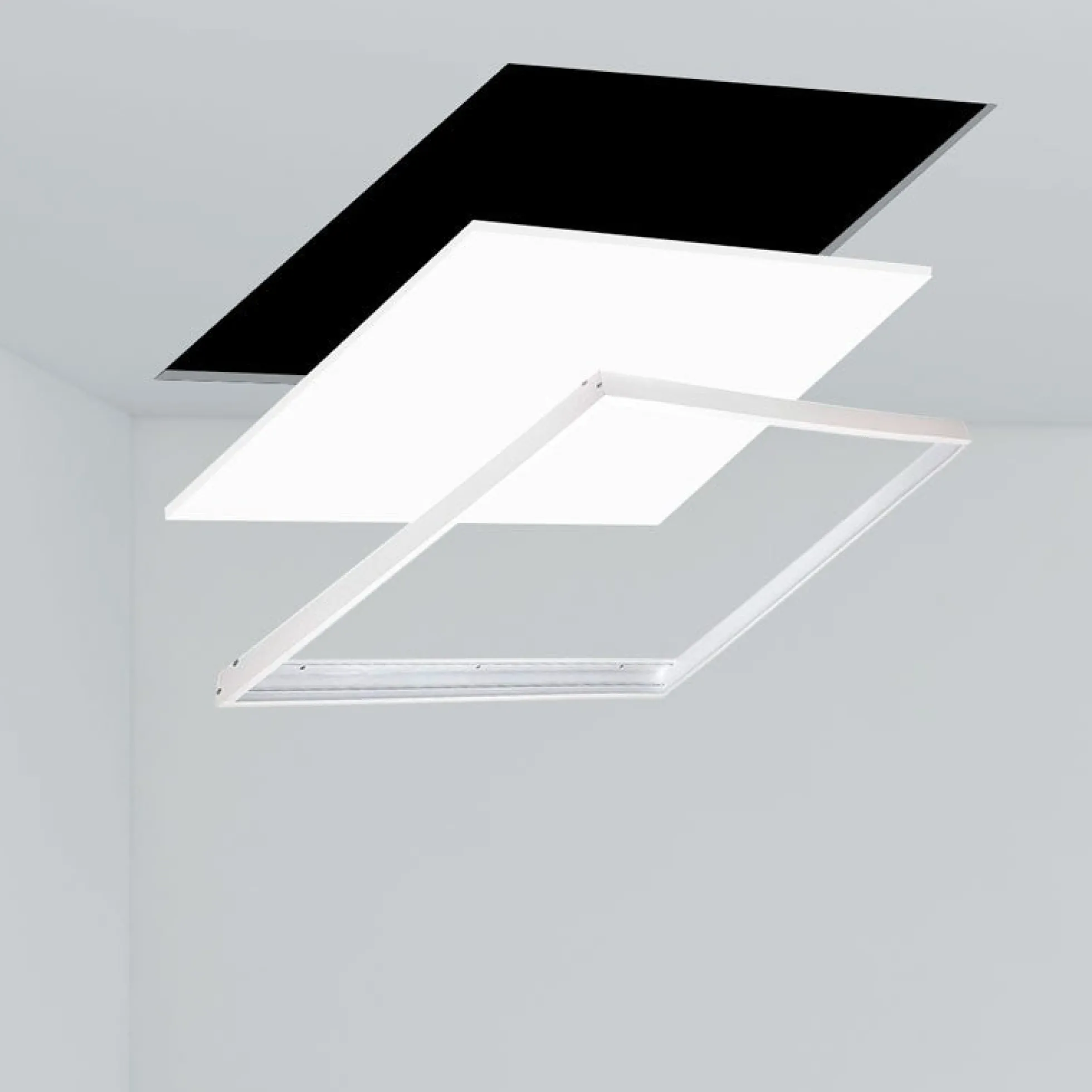 Panel LED de superficie slim 60X60 cm - Driver PHILIPS - 44W - UGR19 - con KIT de montaje