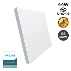 Panel LED de superficie slim 60X60 cm - Driver PHILIPS - 44W - UGR19 - con KIT de montaje