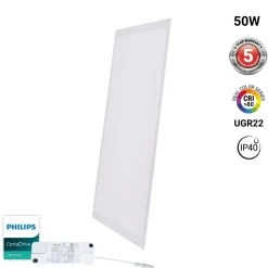 Panel LED empotrable Backlight 120x60cm - 5600lm - Driver Philips - 50W - UGR22 - IP40