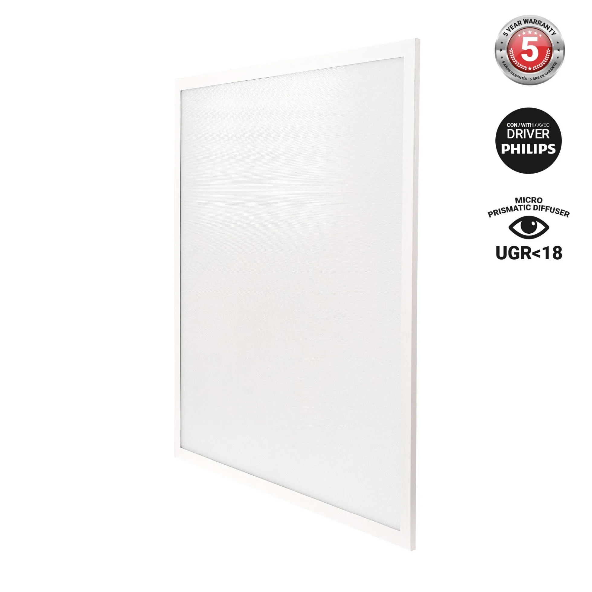 Panel LED empotrable Backlight 60x60cm - UGR18 - 36W - IP40 - Driver Philips