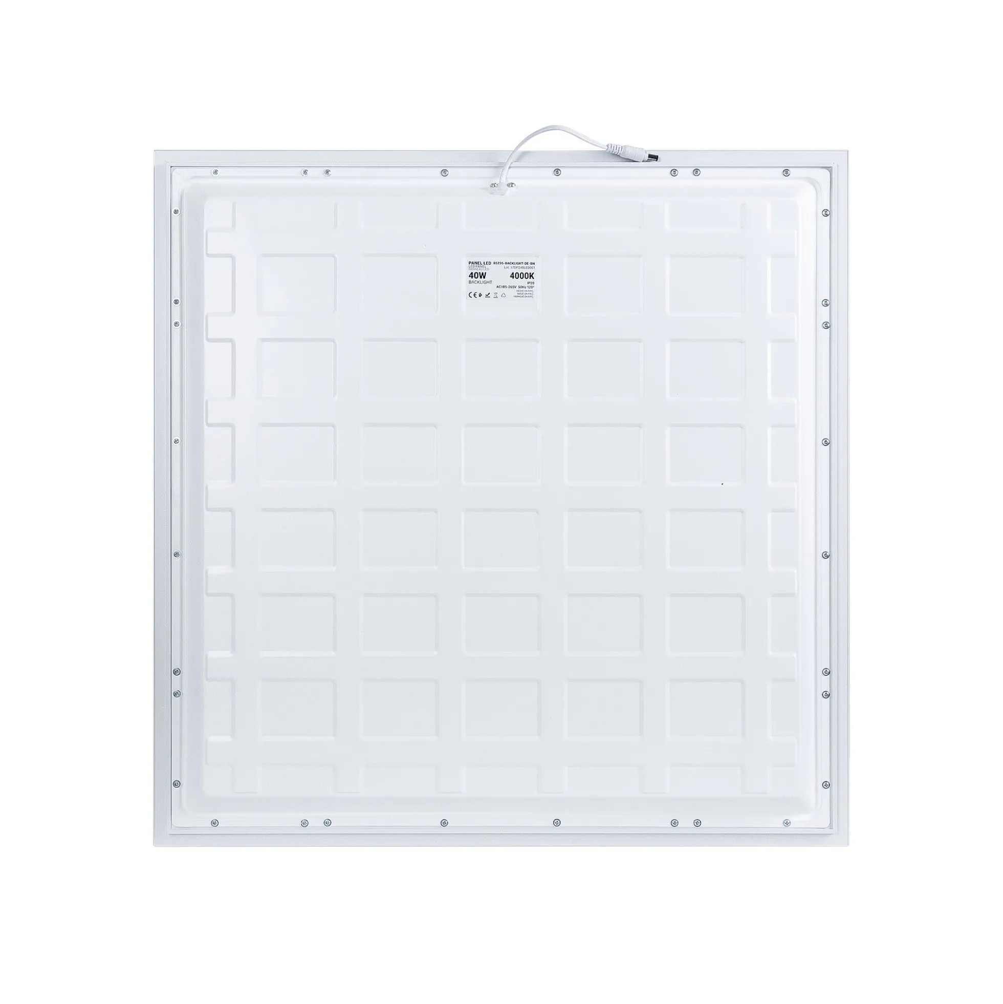 Panel LED empotrable Backlight 62x62cm - 4800lm - Driver Osram- 40W - UGR18 - IP20