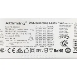 Panel LED empotrable 60X60cm - DALI regulable - 44W - UGR19 - IP40