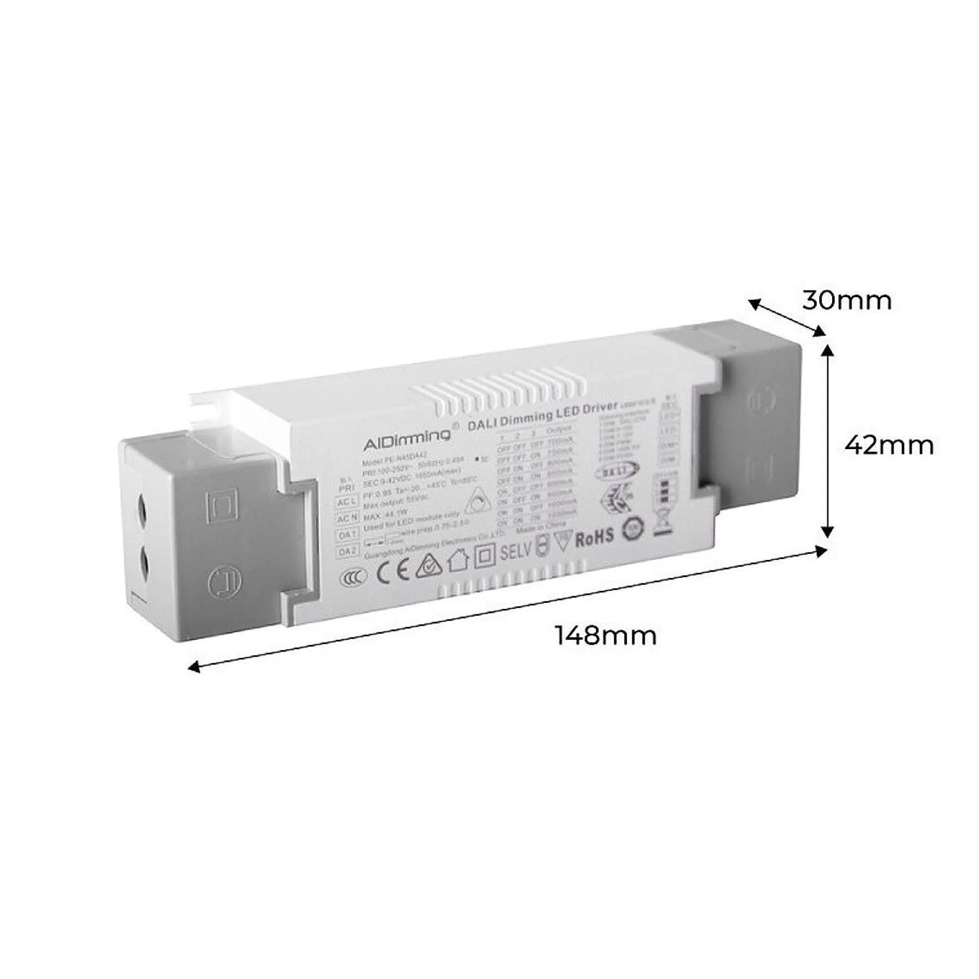 Panel LED empotrable 120X30cm - DALI regulable - 44W - UGR19 - IP40