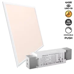 Panel LED empotrable 60X60cm - PUSH regulable - 44W - UGR19 - IP40