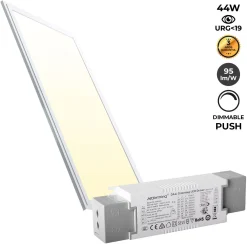 Panel LED empotrable 120X30cm - PUSH regulable - 44W - 3980lm - UGR19 - IP40