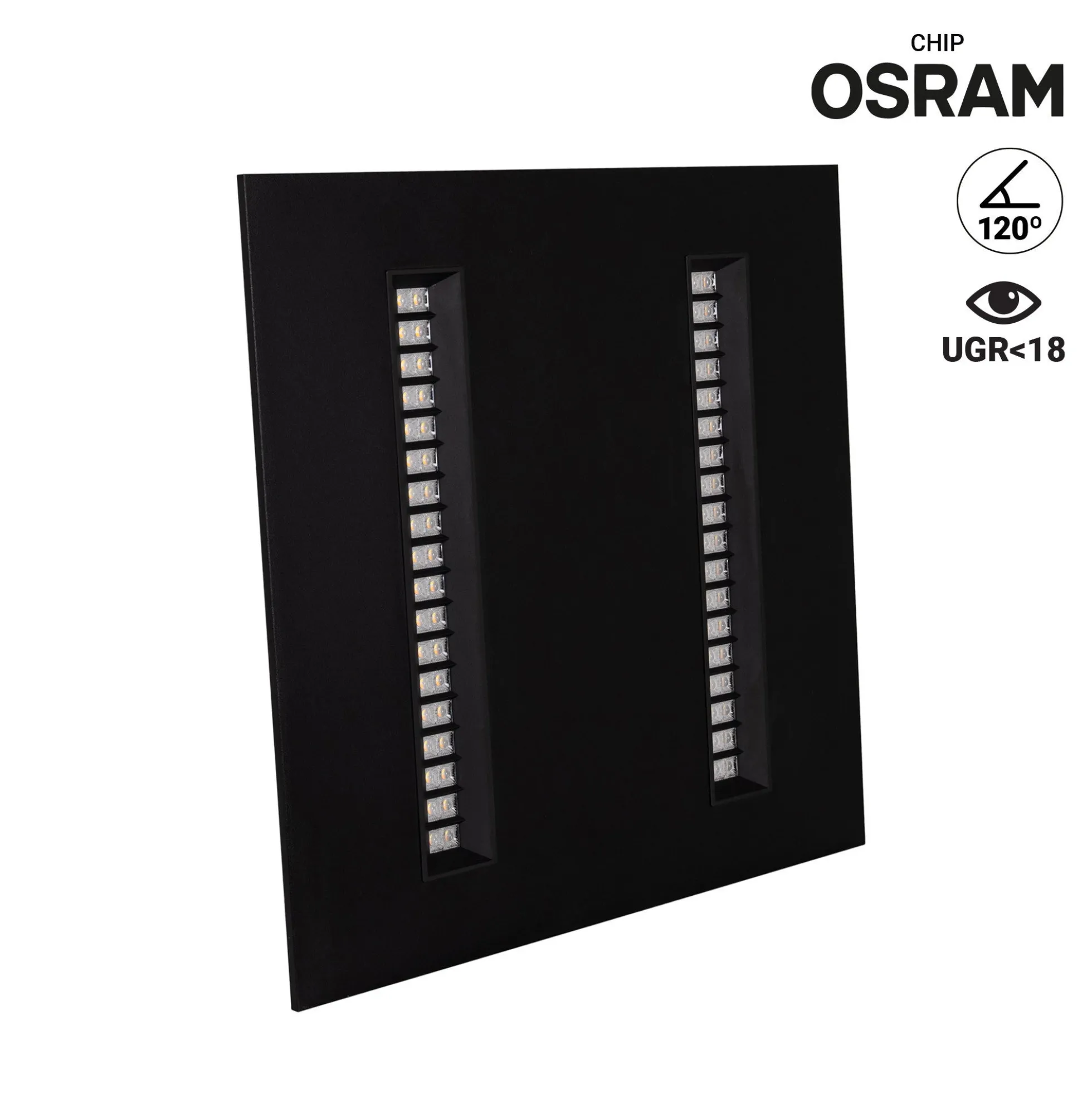 Panel LED empotrable 60x60cm - 40W - UGR18 - Driver PHILIPS - Chip OSRAM - IP40
