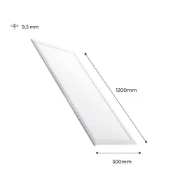 Panel LED slim de superficie 120X30 cm - Driver Philips - 44W - UGR19 - Con KIT de montaje