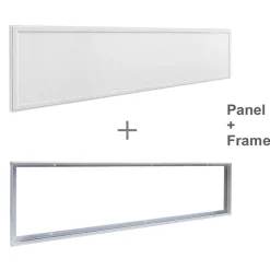 Panel LED slim de superficie 120X30 cm - Driver Philips - 44W - UGR19 - Con KIT de montaje
