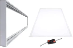 Panel LED slim de superficie 120X60cm - Driver PHILIPS - 72W - UGR19 - Con KIT de montaje
