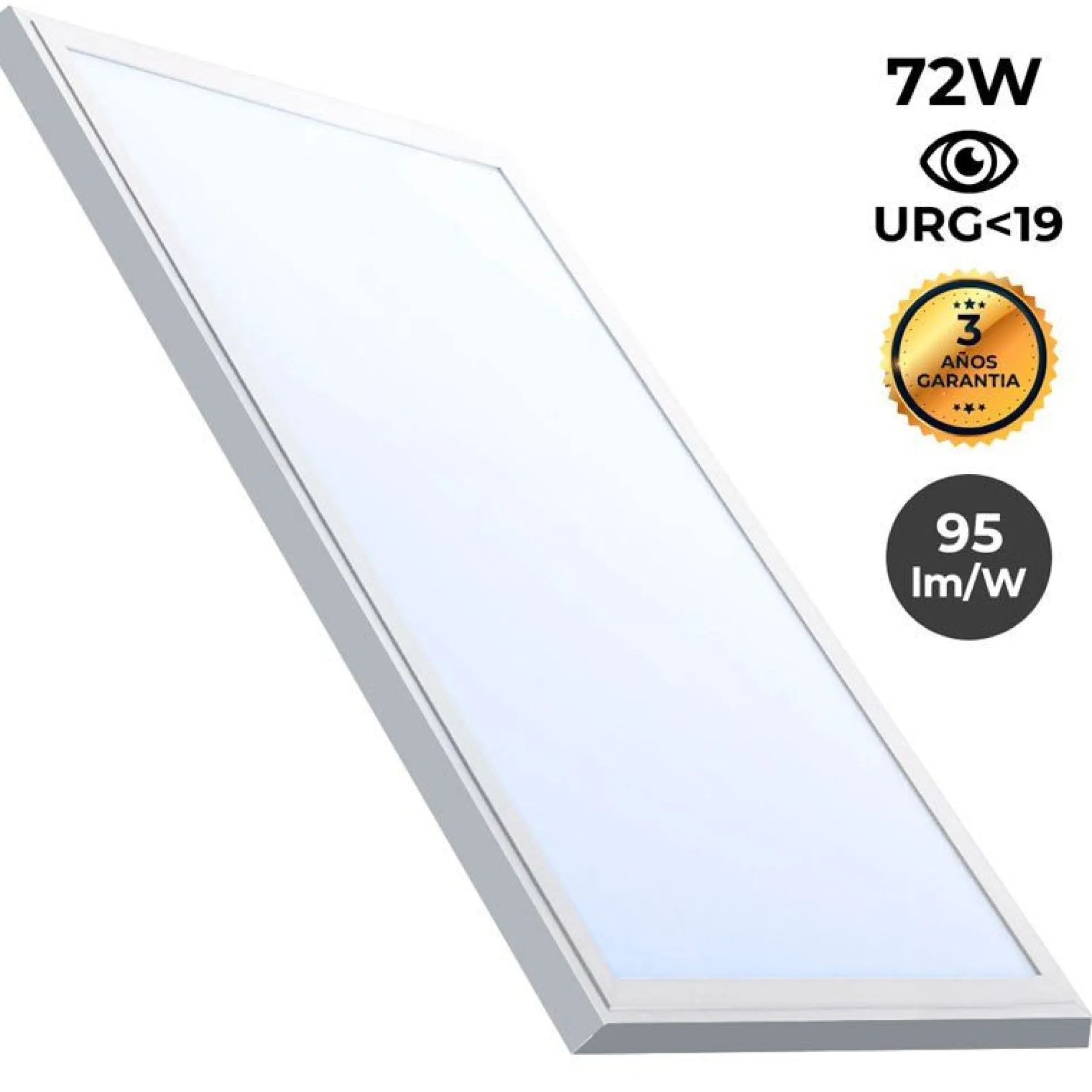 Panel LED slim de superficie 120X60cm - Driver PHILIPS - 72W - UGR19 - Con KIT de montaje