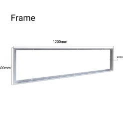 Panel LED slim de superficie 120X60cm - Driver PHILIPS - 72W - UGR19 - Con KIT de montaje