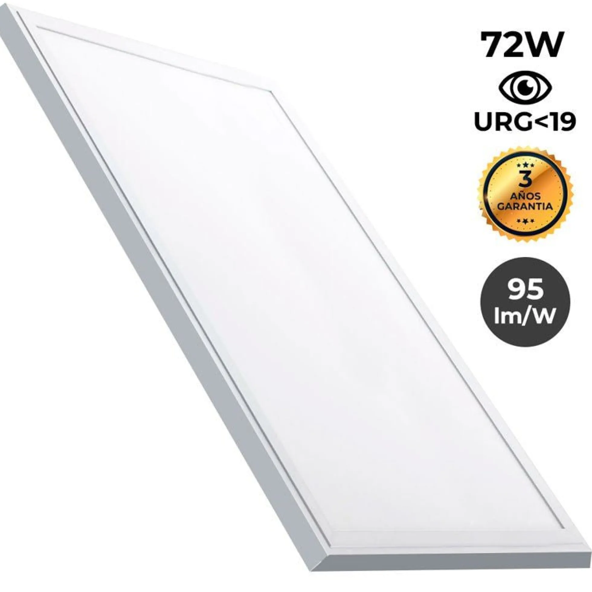 Panel LED slim de superficie 120X60cm - Driver PHILIPS - 72W - UGR19 - Con KIT de montaje