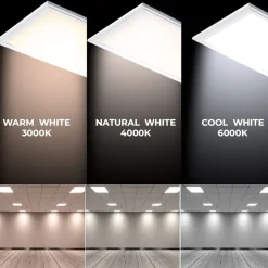 Panel LED slim de superficie 60x60cm - Driver OSRAM - 40W - UGR18 - CRI90 - Con KIT de montaje