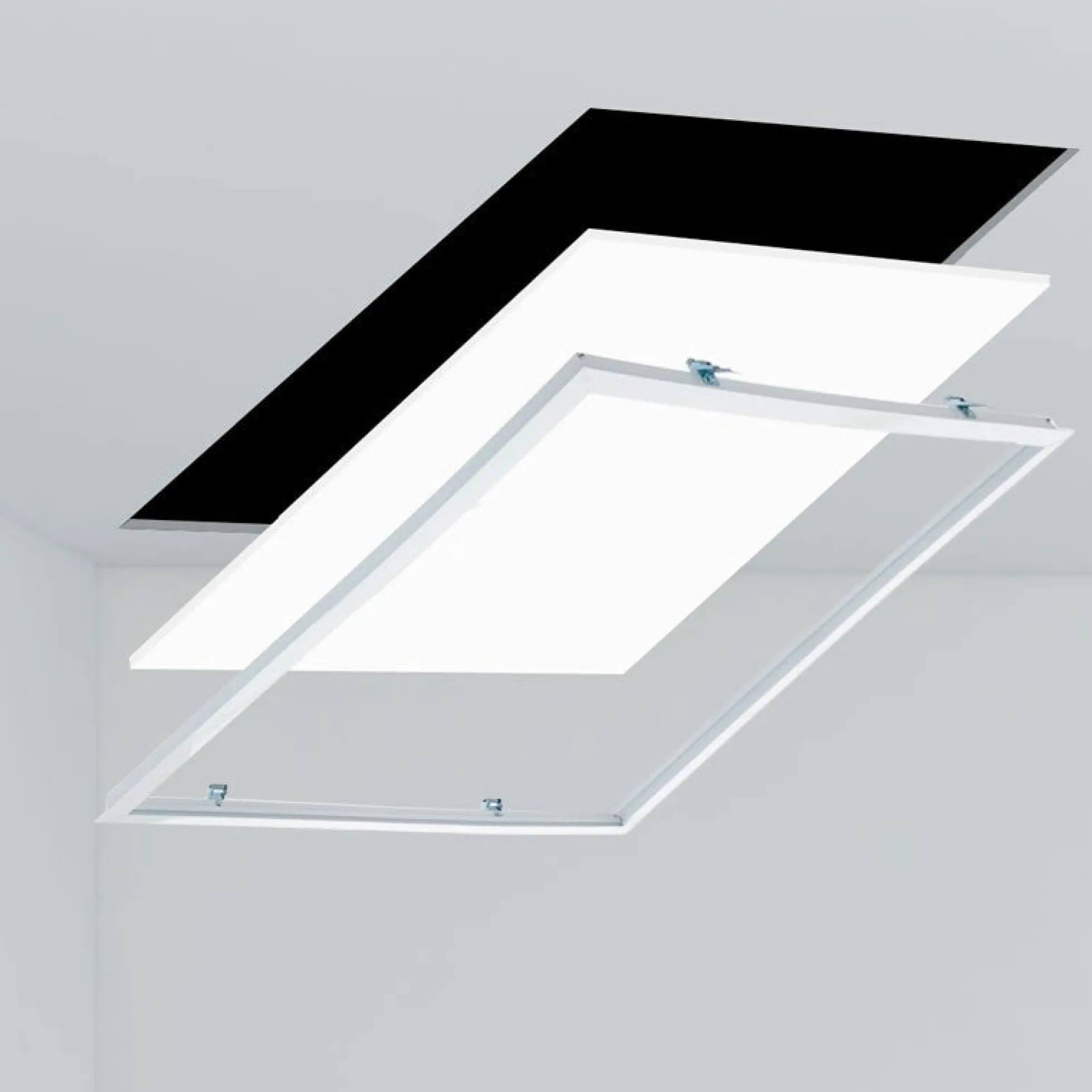 Panel LED slim empotrable 120X30 cm - Driver Philips - 44W - UGR19 - Con KIT de montaje