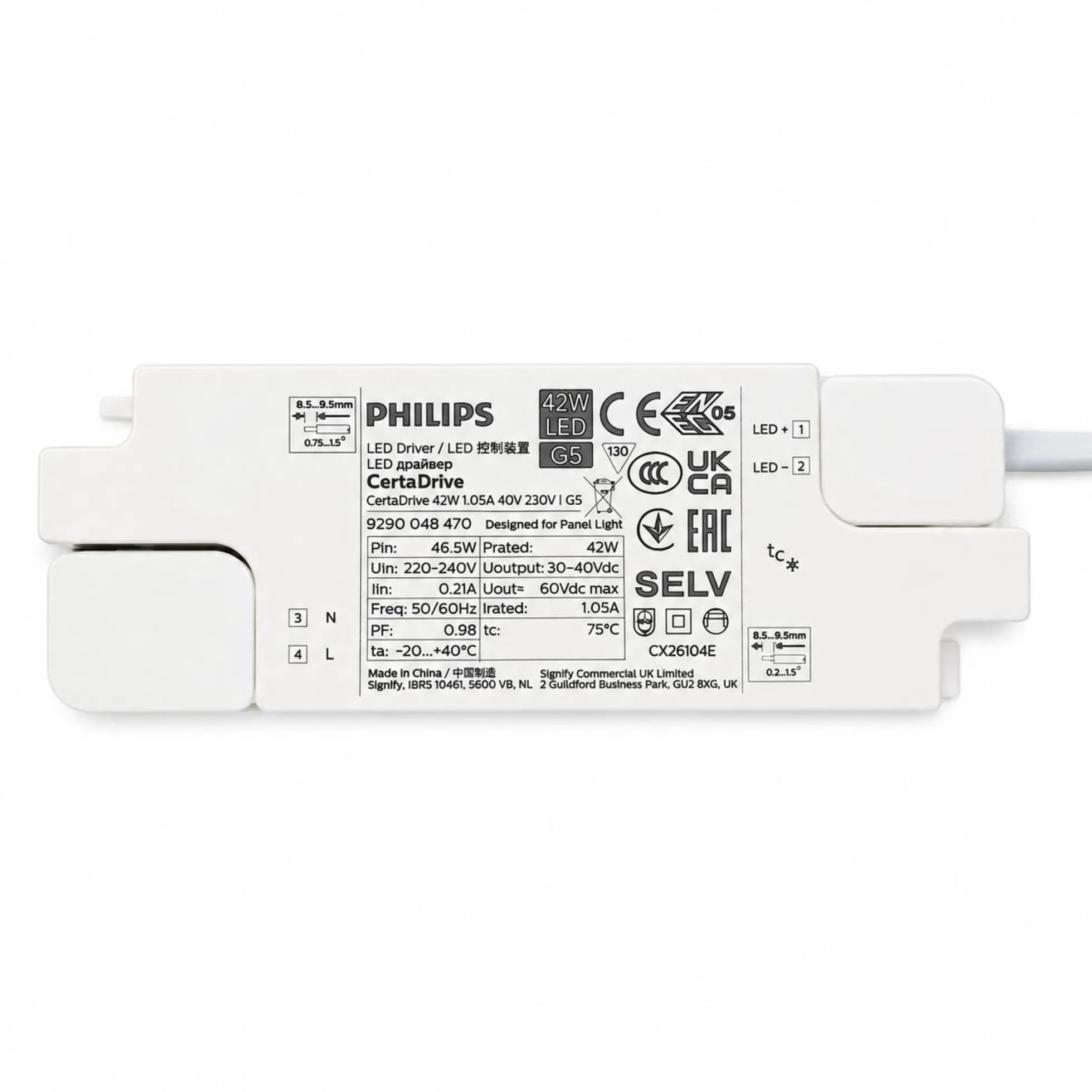 Panel LED slim 60X60 cm - Driver Philips - 44W - UGR19 - IP40