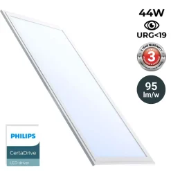 Panel LED slim 120X30 cm -  Driver Philips - 44W - UGR19 - IP40