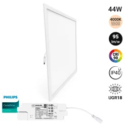 Panel LED slim 60x60cm - Driver PHILIPS - 44W - UGR18 - CRI 90 - IP40