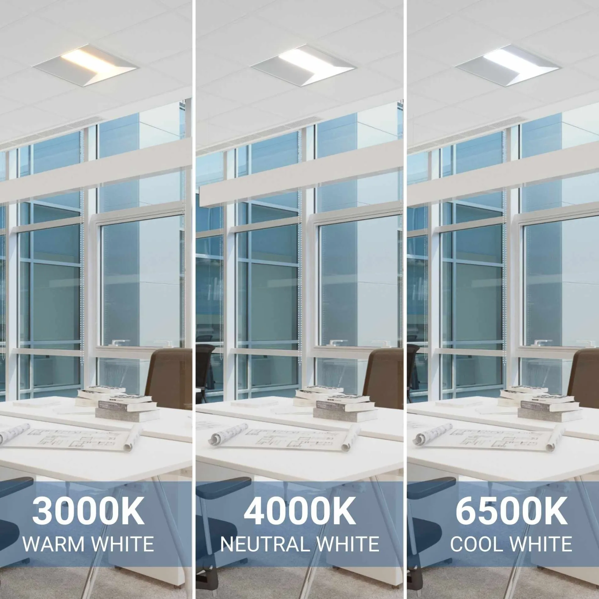 Panel LED Troffer empotrable 60x60cm - CCT - 40W - Chip OSRAM - Driver Philips - UGR18 - IP40