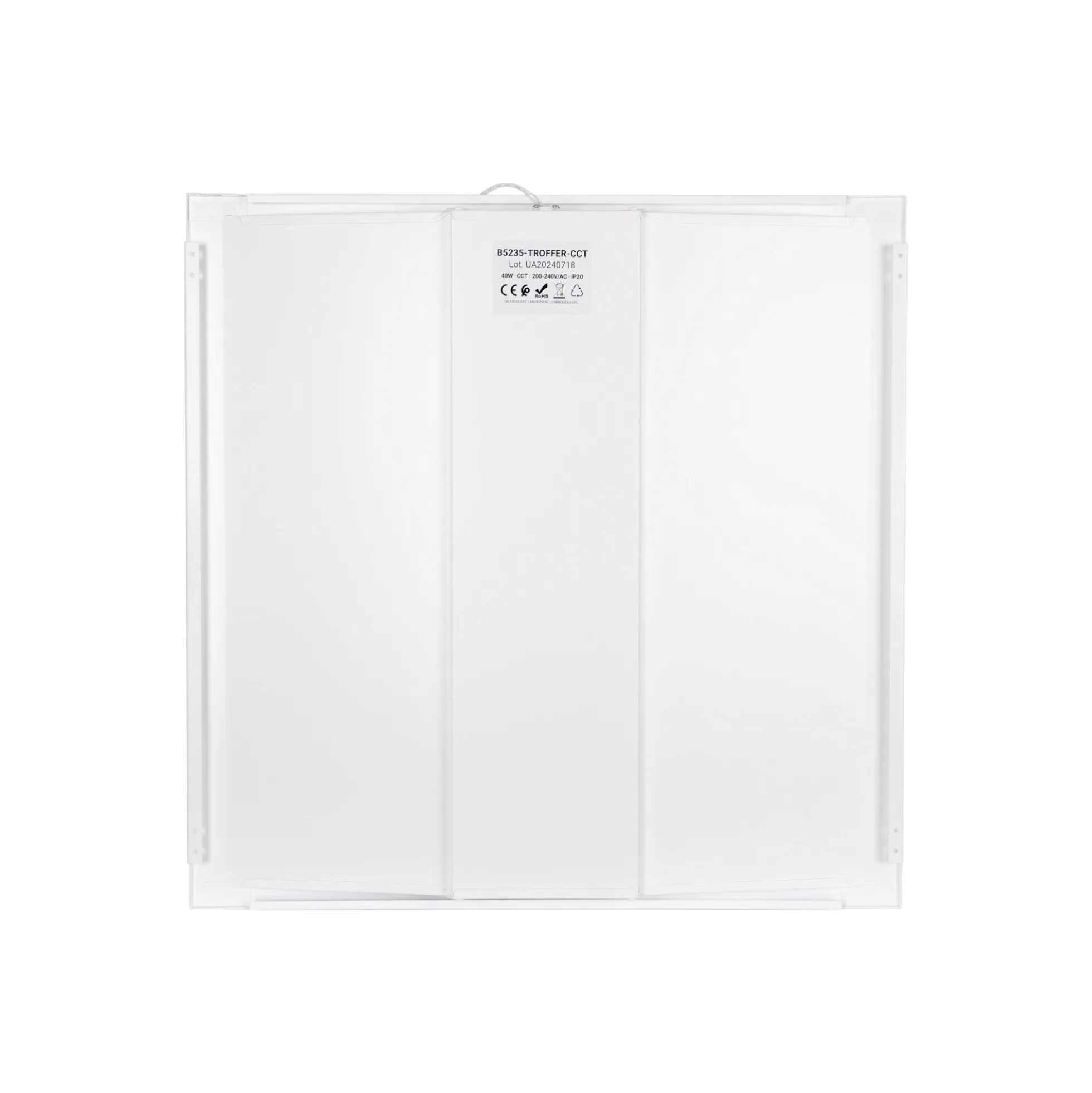 Panel LED Troffer empotrable 60x60cm - CCT - 40W - Chip OSRAM - Driver Philips - UGR18 - IP40