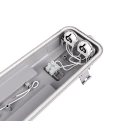 Pantalla estanca ECO CLIMATE - 2 tubos LED T8 - 150cm - Clips plásticos - IP65