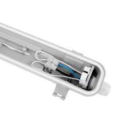 Pantalla estanca ECO CLIMATE - Tubo LED T8 - 150cm - Clips plásticos - IP65
