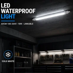 Pantalla estanca LED compacta - 18W - 110 lm/W - 60cm - ENLAZABLE - IP65