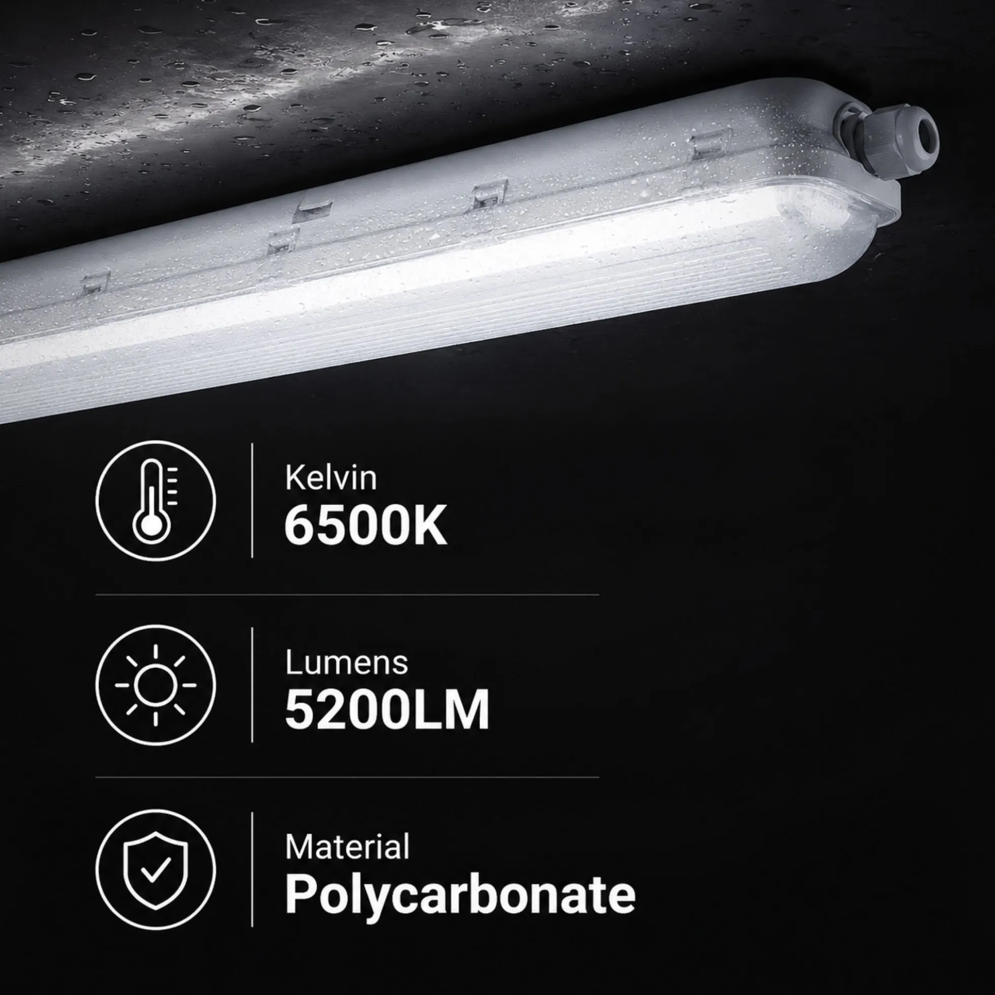 Pantalla estanca LED enlazable - 40W - 120cm - IP65