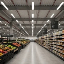 Pantalla estanca LED lineal enlazable 9W - 60cm - IP65 - 4000K