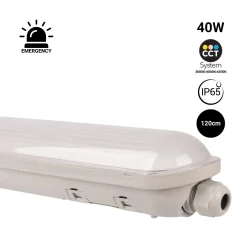 Pantalla estanca LED / Luz de emergencia - CCT - 120cm - Conectable - 40W - IP65