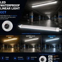 Pantalla estanca LED - 36W - CCT - 120cm - IP65