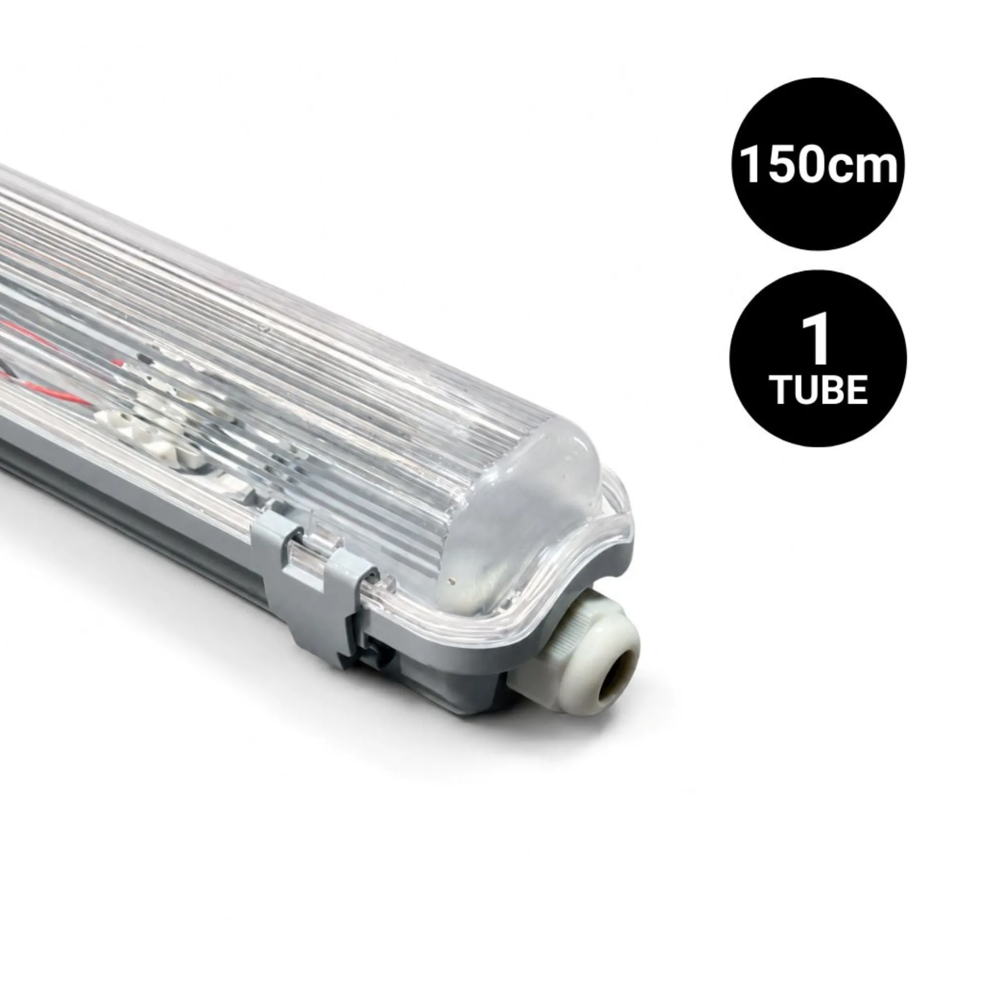 Pantalla estanca para 1 tubo LED - 150cm - IP65