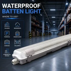 Pantalla estanca para 2 tubos LED - 120cm - IP65