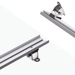 Perfil de aluminio basculante para bañador LED flexible - 1 metro