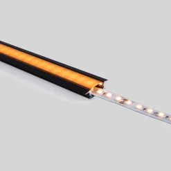 Perfil de aluminio de empotrar - Kit completo - 24,5 x 7mm - Tira LED hasta 12 mm - 2 metros