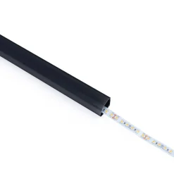 Perfil de aluminio de superficie para esquinas - Con difusor - Kit completo - 20x20mm - Tira LED hasta 10mm - 2 metros