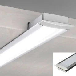 Perfil de aluminio empotrable para tira LED con difusor - 2 tapas - 23x8mm - 2 metros