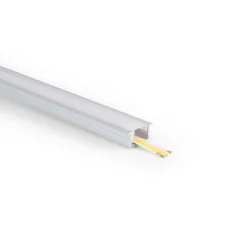Perfil de aluminio empotrable para tira LED ≤ 15mm - 18.5x12mm - 2 metros