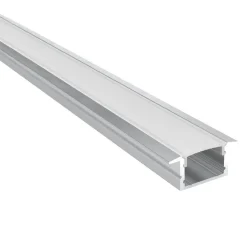 Perfil de aluminio empotrable para tira LED ≤ 15mm - 18.5x12mm - 2 metros