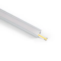 Perfil de aluminio empotrable para tira LED ≤ 15mm - 18.5x12mm - 2 metros