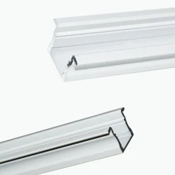 Perfil de aluminio empotrable para tira LED con difusor - 2 tapas - 23x15mm - 2 metros