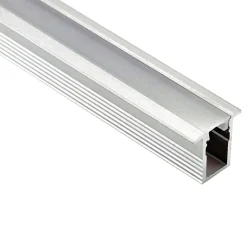 Perfil de aluminio empotrable para tira LED - 13x12mm - Tiras LED ≤5mm - 2 metros