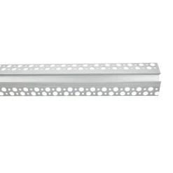 Perfil de aluminio integración escayola/pladur para esquina exterior - Tira LED hasta 10 mm -  2 metros