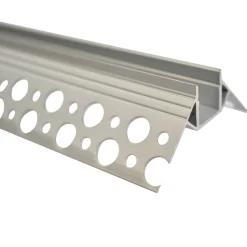 Perfil de aluminio integración escayola/pladur para esquina exterior - Tira LED hasta 10 mm -  2 metros