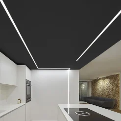 Perfil de aluminio negro para tira LED 23x15mm (2 metros)