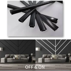 Perfil de aluminio negro para tira LED 23x15mm (2 metros)