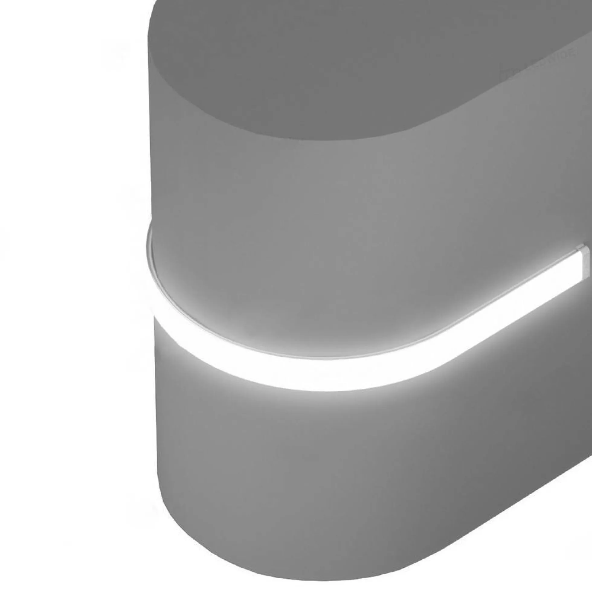 Perfil de aluminio para tira LED flexible / moldeable - 18x6mm - 2 metros