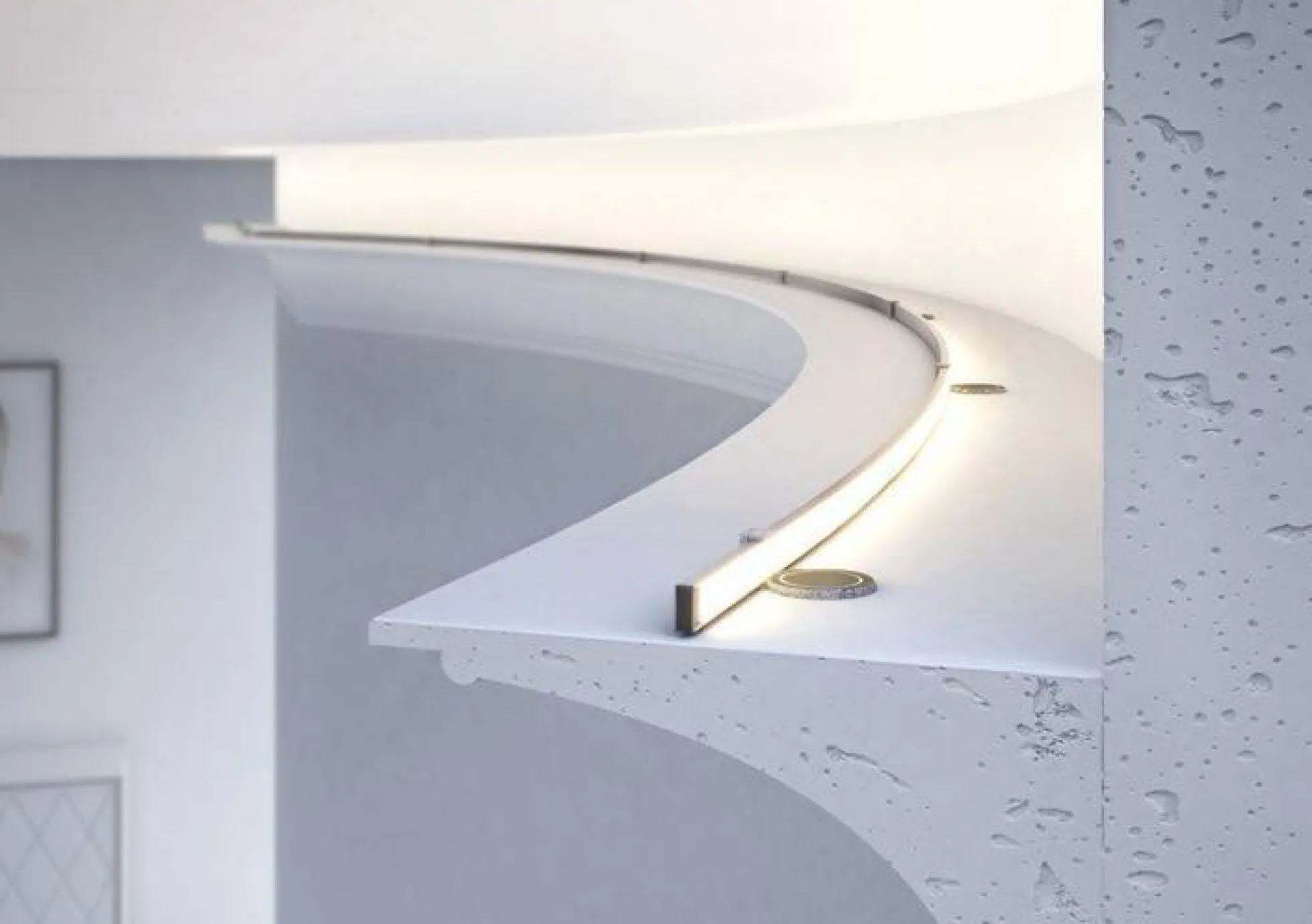 Perfil de aluminio para tira LED flexible / moldeable - 18x6mm - 2 metros