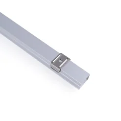 Perfil de aluminio para tira LED con difusor - Superficie - Kit completo - 18 x13mm - Tira LED ≤ 15 mm - 2 metros
