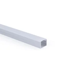 Perfil de aluminio para tira LED con difusor - Superficie - Kit completo - 18 x13mm - Tira LED ≤ 15 mm - 2 metros